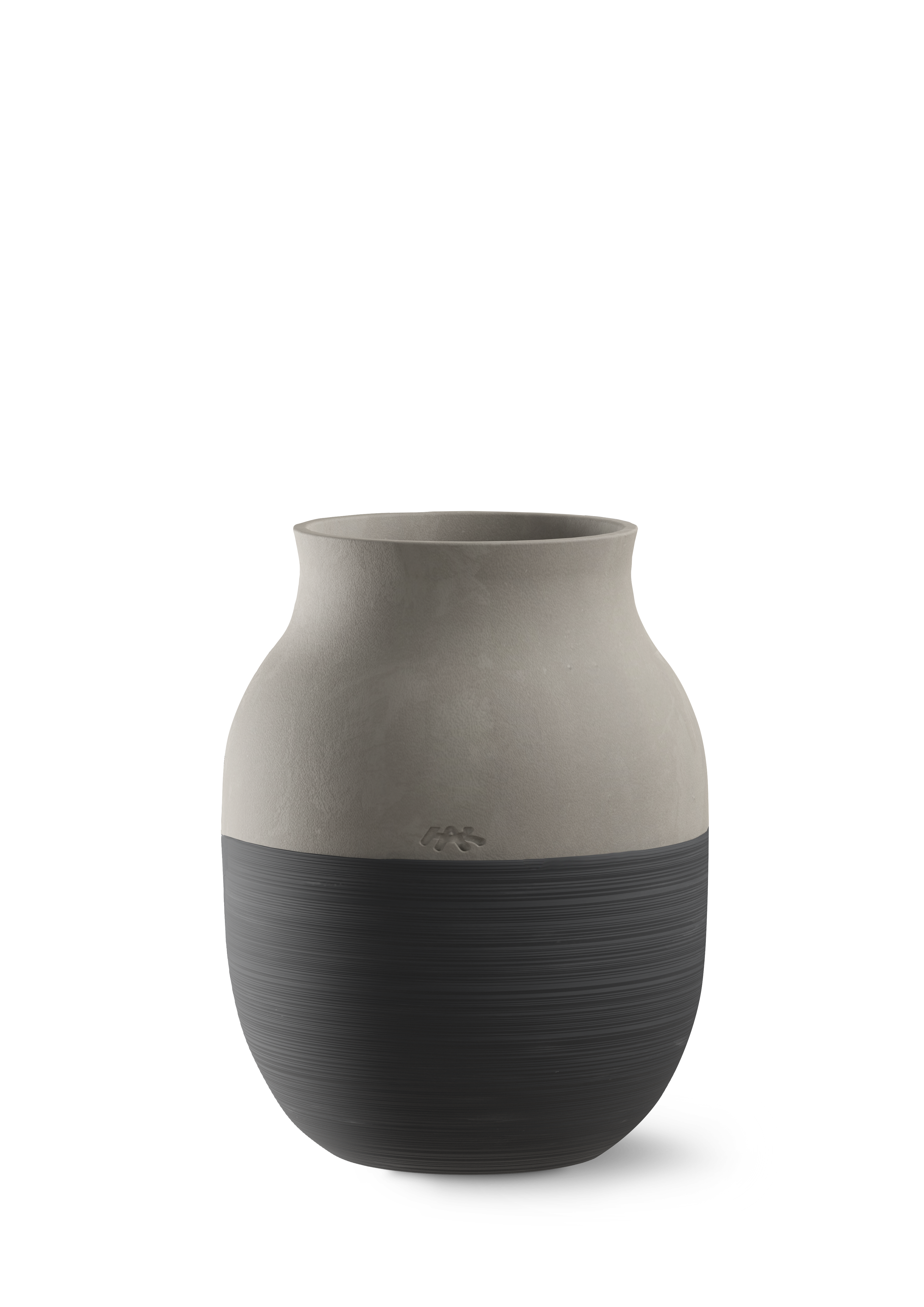 Kähler – Omaggio Circulare Vase H20 cm anthracite grey
