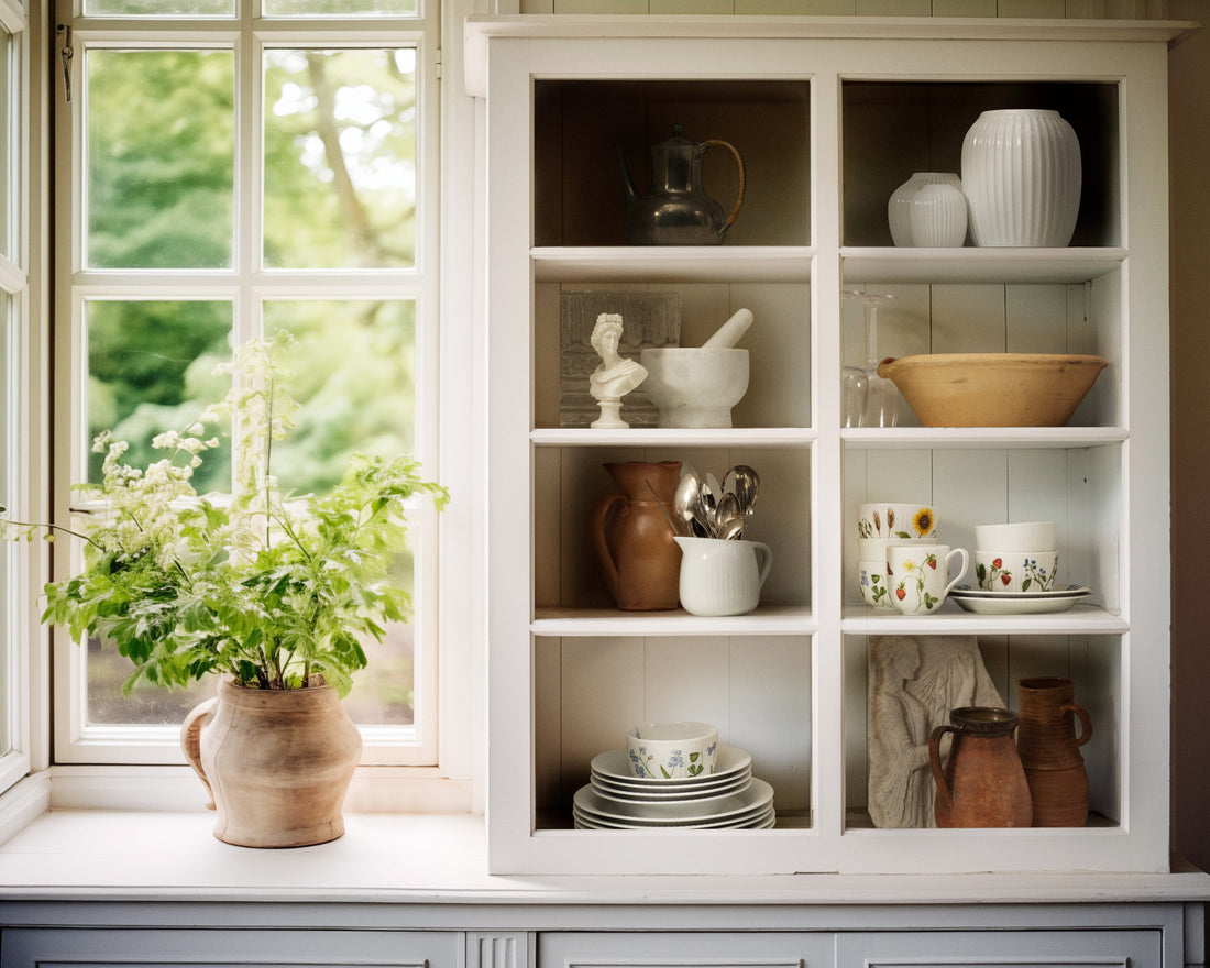 Kähler Hammershøi Vase H21 cm in porcelain with fine turned horizontal grooves