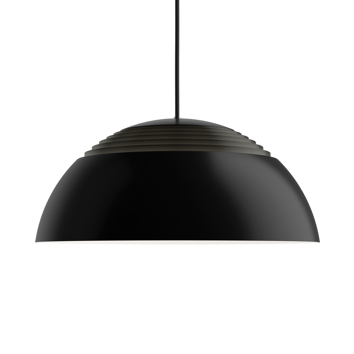 AJ Royal Pendant Ø500 in black by Arne Jacobsen for Louis Poulsen