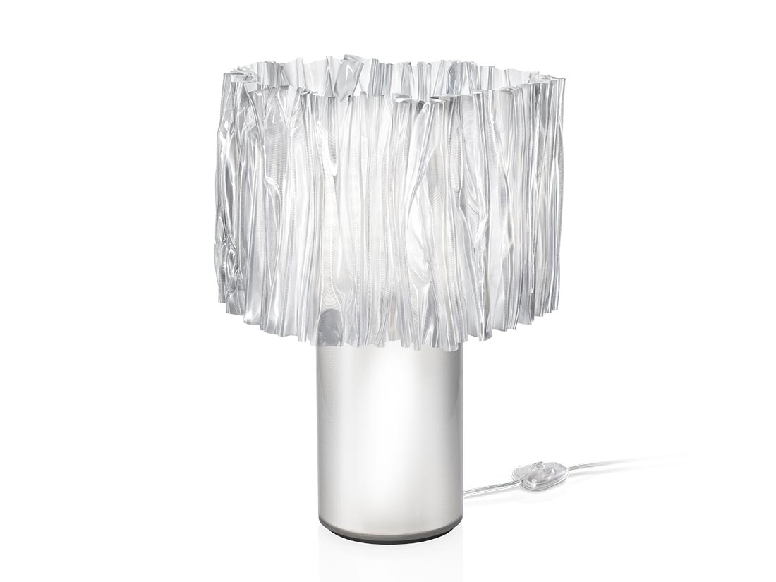Slamp Accordeón Table lamp by Marc Sadler with a pleated white Lentiflex diffuser