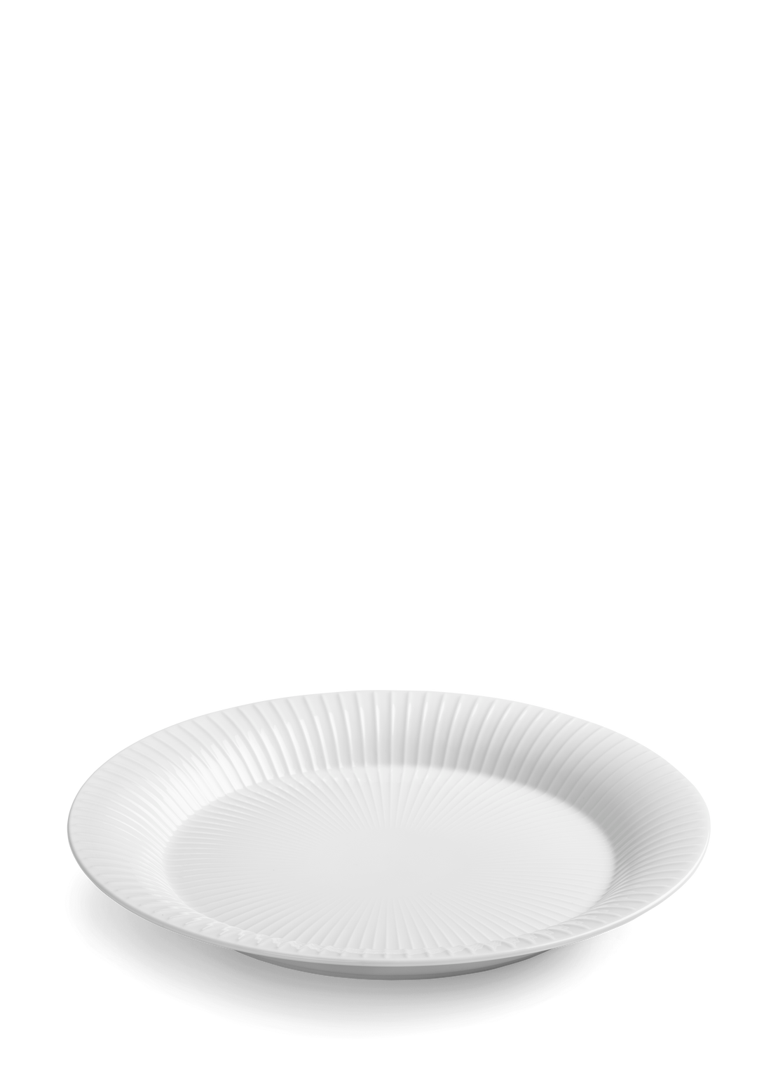 Kähler Hammershøi Plate Ø27 cm in white porcelain with grooved rim