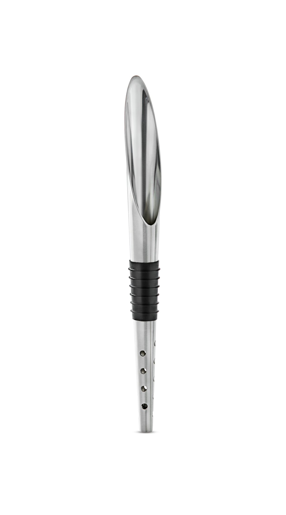 Rosendahl Grand Cru Barware pouring, aerating and decanting stopper by Tom Nybroe in black and stainless steel