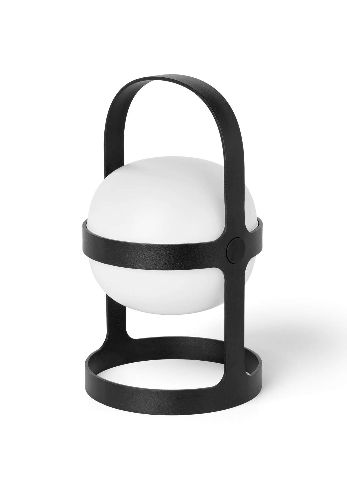 Rosendahl Soft Spot Solar H25 cm solar lantern in black with a white light sphere and steel handle