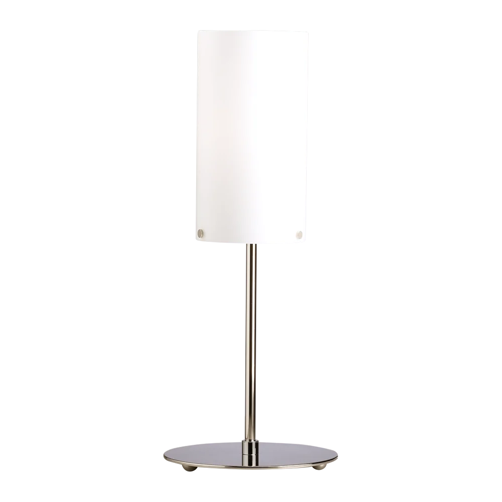 TLWS 04 table lamp by Walter Schnepel with an opal glass cylinder on a nickel-plated base