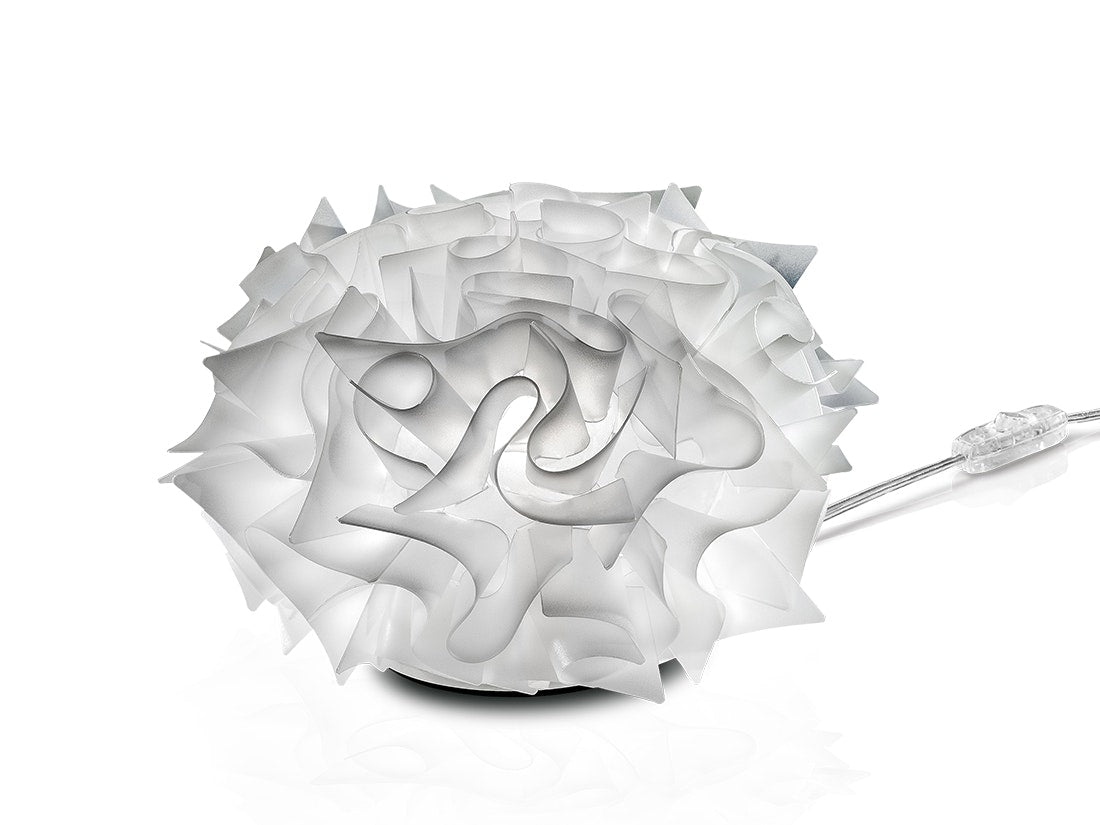 Veli Table lamp by Adriano Rachele for Slamp in white Opalflex with layered, veil-like discs