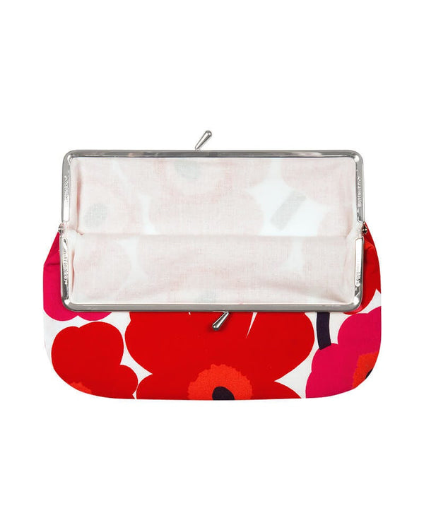 Marimekko Mini Unikko Puolikas Kukkaro Purse – White / Red
