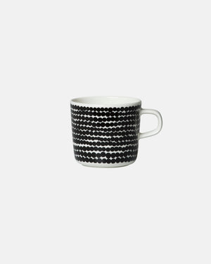 Marimekko Oiva / Siirtolapuutarha Coffee Cup 2 dl – White / Black