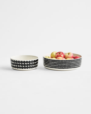 Marimekko Oiva / Siirtolapuutarha Bowl 1.5 l – White / Black