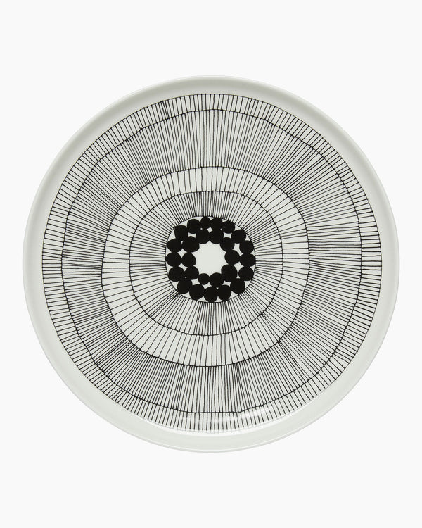 Marimekko Oiva / Siirtolapuutarha Plate 25 cm – White / Black (063304)