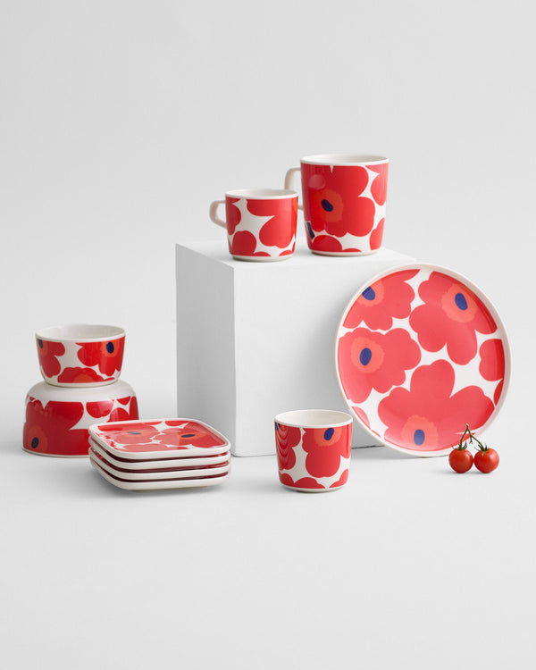 Marimekko Oiva / Unikko Coffee Cup 2 dl – White / Red / Blue