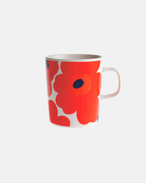 Marimekko Oiva / Unikko Mug 2.5 dl – White / Red / Blue