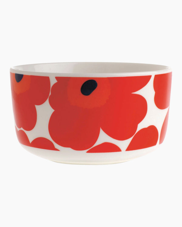 Marimekko Oiva / Unikko Bowl 5 dl – White / Red / Blue