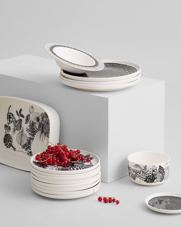 Marimekko Oiva / Siirtolapuutarha Deep Plate 20 cm