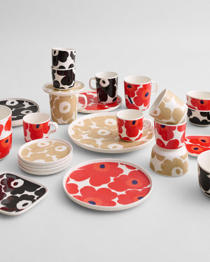Marimekko Oiva / Unikko Mug 2.5 dl – White / Beige