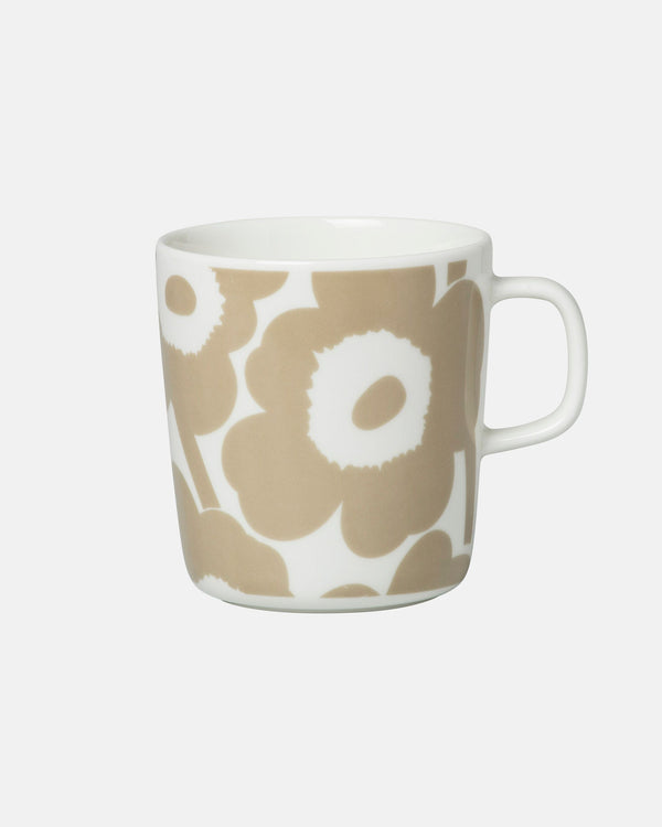 Marimekko Oiva / Unikko Mug 4 dl – White / Beige