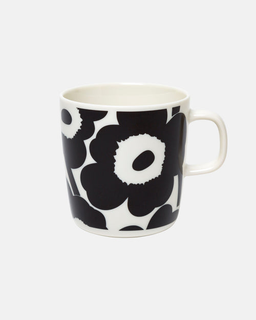 Marimekko Oiva / Unikko Mug 4 dl – White / Black