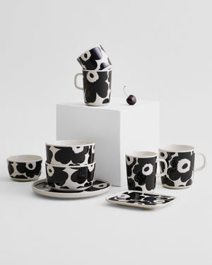 Marimekko Oiva / Unikko Mug 4 dl – White / Black
