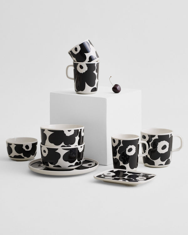 Marimekko Oiva / Unikko Mug 4 dl – White / Black