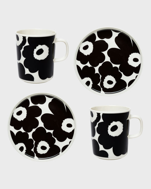 Marimekko Oiva / Unikko Mug and Plate Set