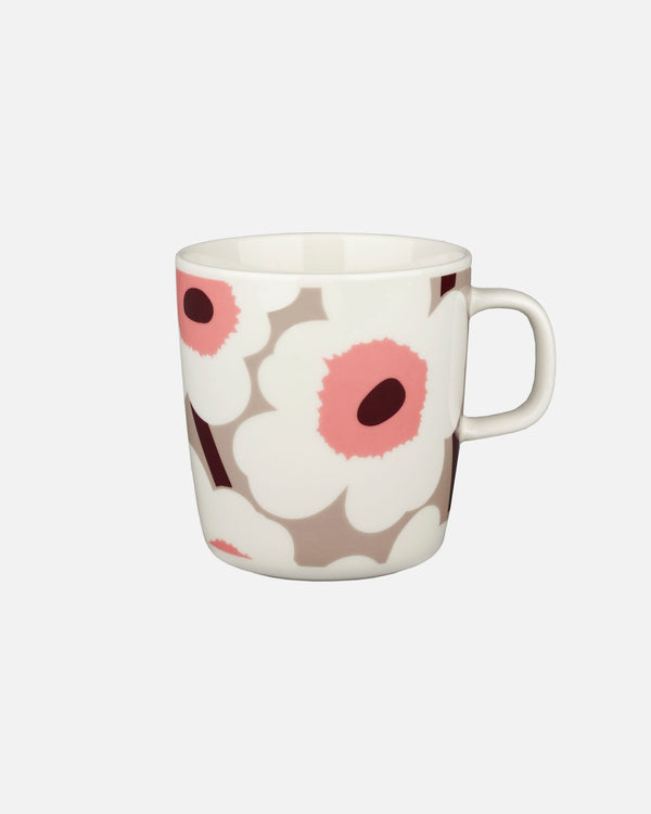 Marimekko Oiva / Unikko Mug 4 dl – White / Clay / Rose