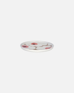 Marimekko Oiva / Unikko Plate 13.5 cm – White / Clay / Rose