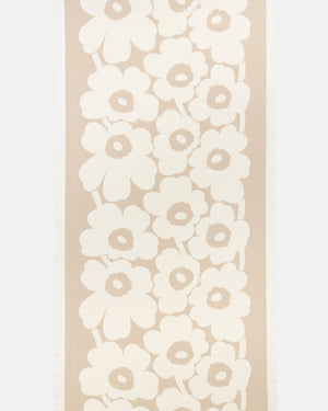 Marimekko Unikko Linen Fabric – Light Grey / Off-White