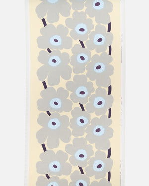 Marimekko Unikko Linen Fabric – Beige / Grey / Light Blue