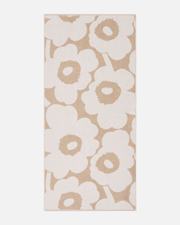 Marimekko Unikko Bath Towel 70 x 150 cm – Beige / White