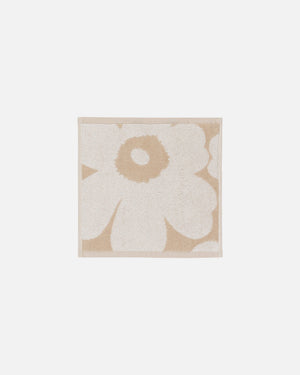 Marimekko Unikko Mini Towel 30 x 30 cm – Beige / White