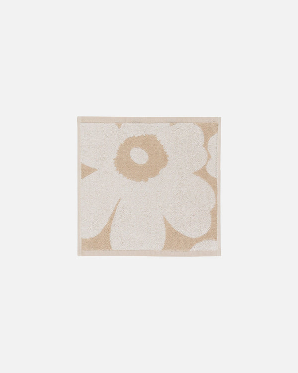 Marimekko Unikko Mini Towel 30 x 30 cm – Beige / White