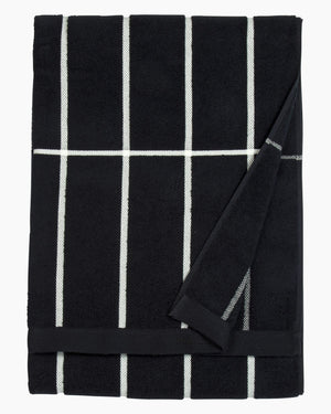 Marimekko Tiiliskivi Bath Towel 70 x 150 cm – Black / White