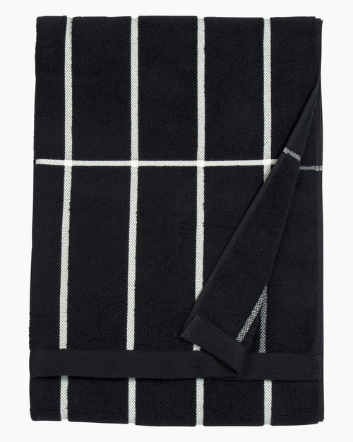 Marimekko Tiiliskivi Bath Towel 70 x 150 cm – Black / White