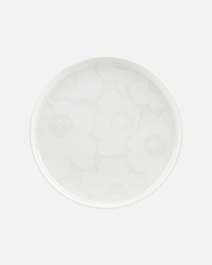 Marimekko Oiva / Unikko Plate 25 cm – White