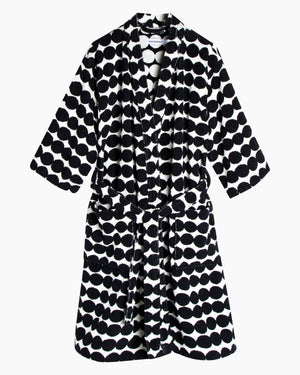 Marimekko Räsymatto Bath Robe – White / Black