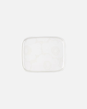 Marimekko Oiva / Unikko Plate 15 x 12 cm – White