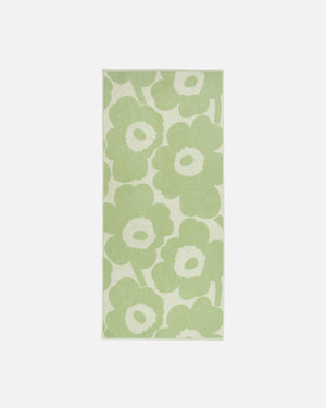 Marimekko Unikko Bath Towel 70 x 150 cm – Off-White / Sage