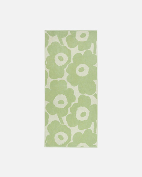 Marimekko Unikko Bath Towel 70 x 150 cm – Off-White / Sage