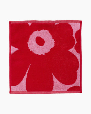 Marimekko Unikko Mini Towel 30 x 30 cm – Pink / Red