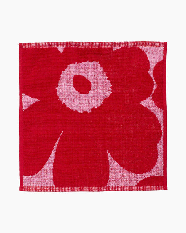 Marimekko Unikko Mini Towel 30 x 30 cm – Pink / Red
