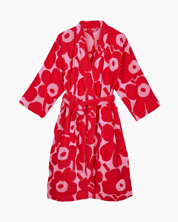 Marimekko Unikko Bathrobe – Pink / Red