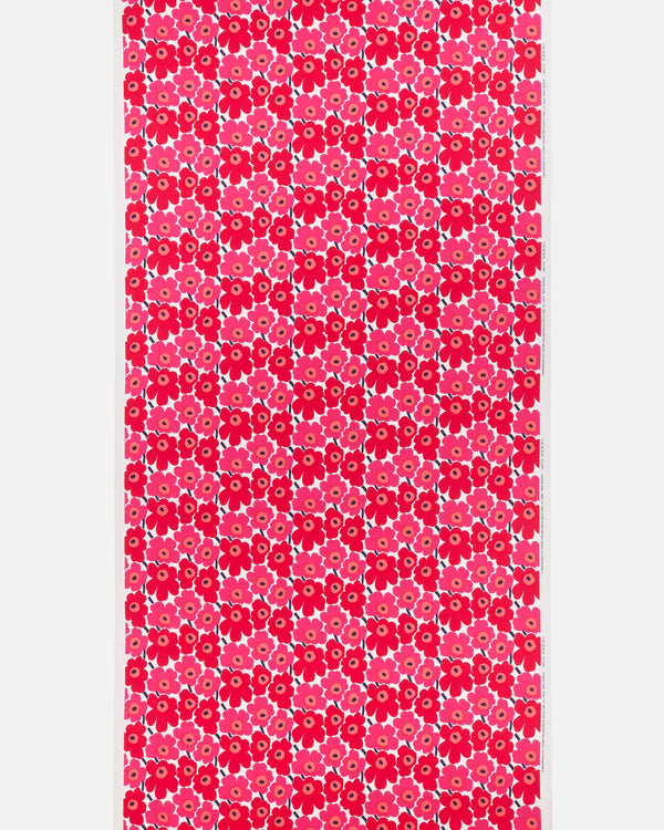 Marimekko Mini Unikko Cotton Fabric – White / Red