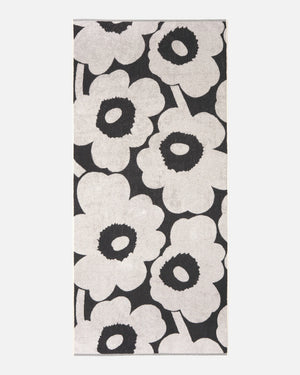 Marimekko Unikko Bath Towel 70 x 150 cm – Charcoal / Off-White