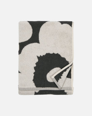 Marimekko Unikko Hand Towel 50 x 70 cm – Charcoal / Off-White