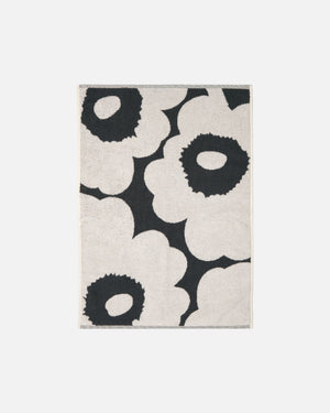 Marimekko Unikko Hand Towel 50 x 70 cm – Charcoal / Off-White