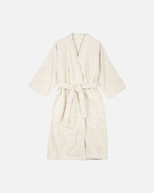 Marimekko Pieni Unikko Bath Robe – Off-White