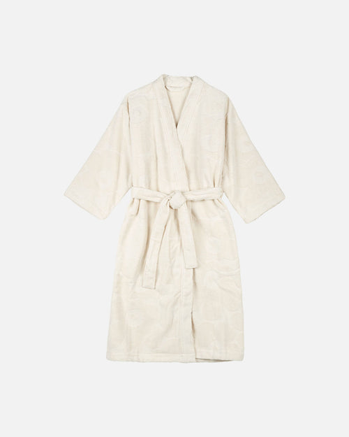 Marimekko Pieni Unikko Bath Robe – Off-White