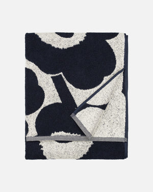 Marimekko Unikko Bath Towel 70 x 150 cm – Off-White / Dark Blue