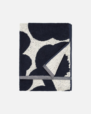 Marimekko Unikko Hand Towel 50 x 70 cm – Off-White / Dark Blue