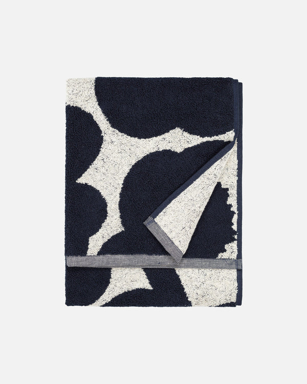 Marimekko Unikko Hand Towel 50 x 70 cm – Off-White / Dark Blue