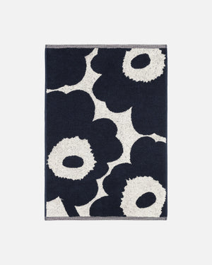 Marimekko Unikko Hand Towel 50 x 70 cm – Off-White / Dark Blue